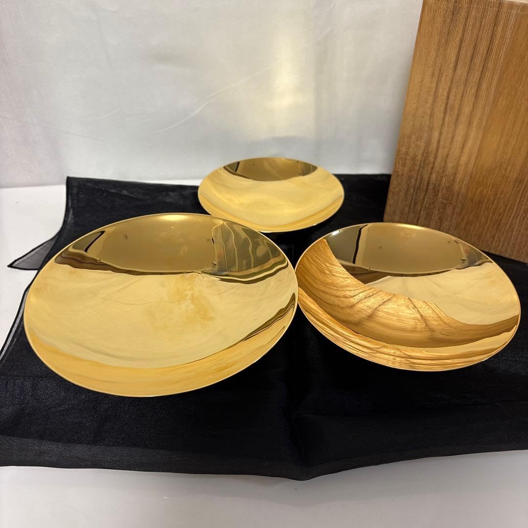 Amazon.co.jp: 古河鋳造 金杯3段 縁起物 工芸品 24K 風水 : ホーム